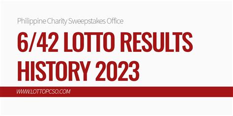 6/42 lotto result summary 2023|6/42 Lotto Result History, Summary May 2023.